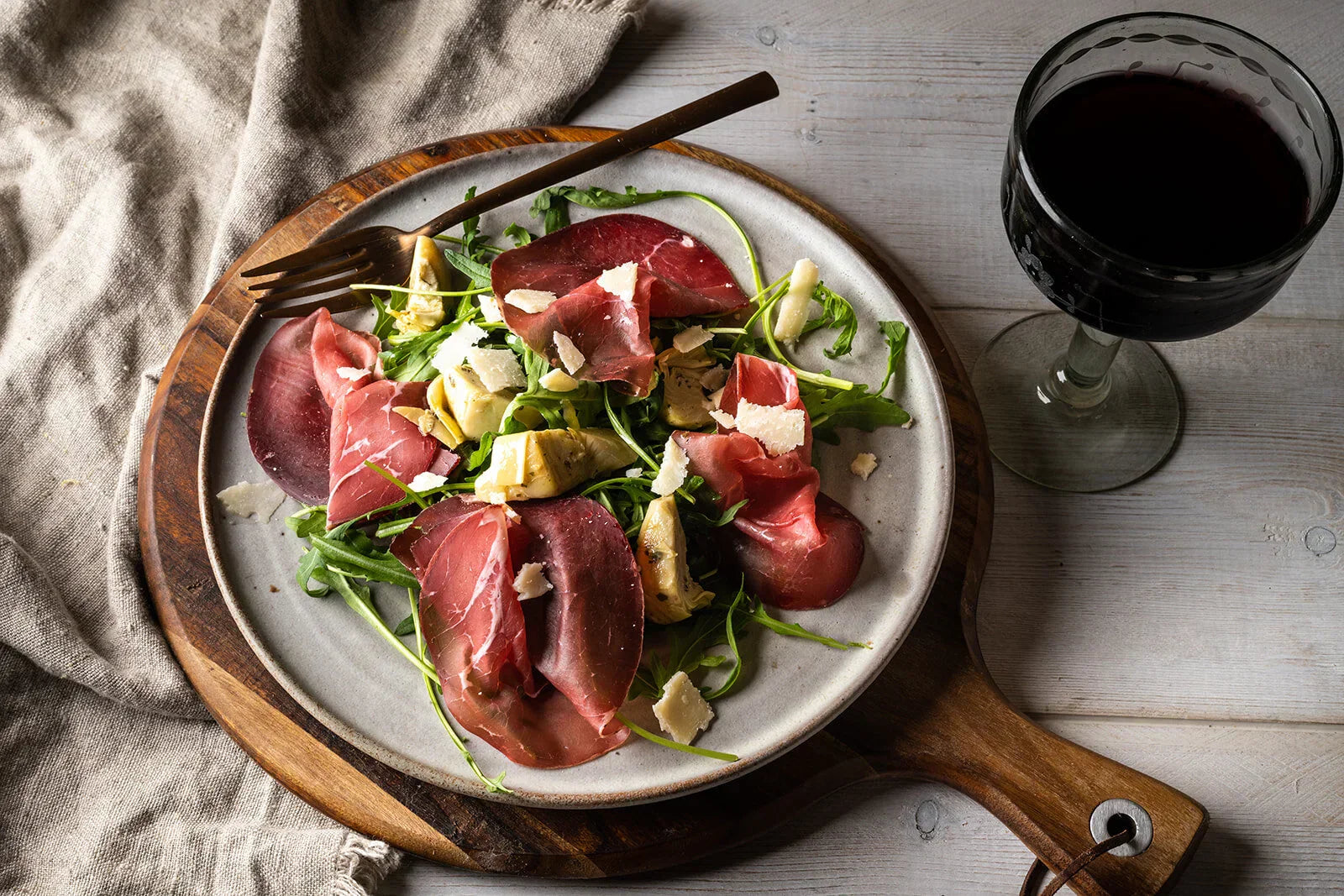 BRESAOLA WITH ARTICHOKES & PARMESAN