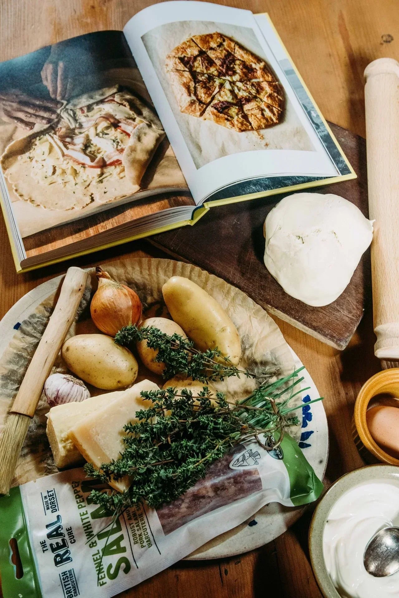 JULIUS ROBERTS' POTATO GALETTE WITH OUR FENNEL & WHITE PEPPER SALAMI
