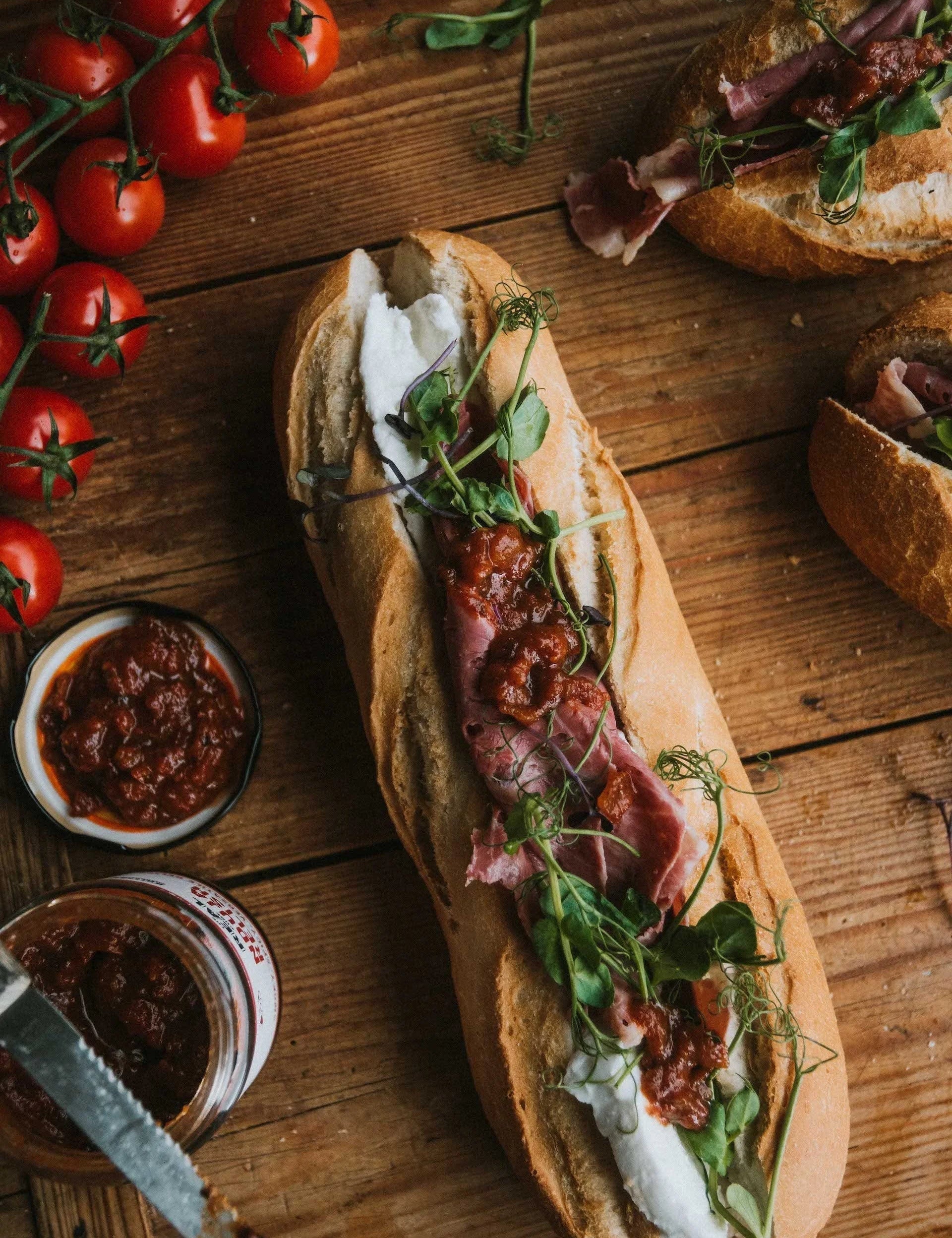SALT BEEF SUBS WITH NDUJA RELISH