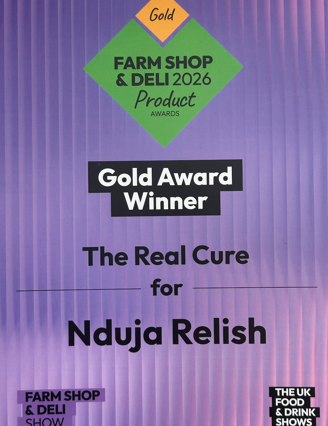 Gold Award Winner: Nduja Relish Triumphs at Farm Shop & Deli Show 2026