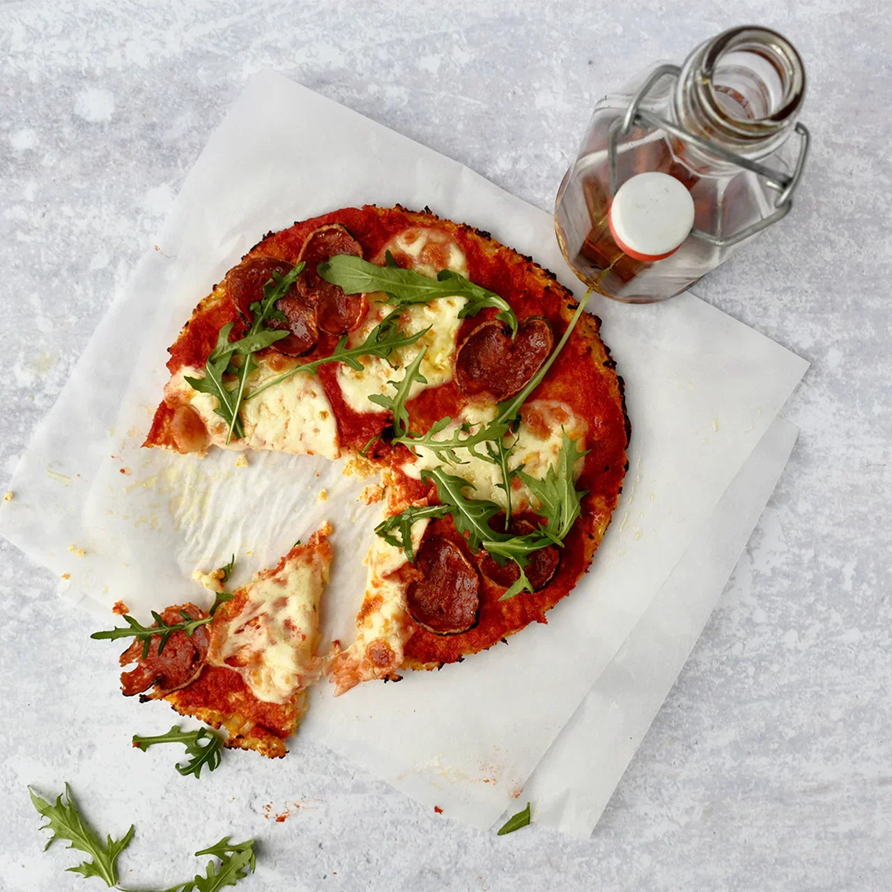 WILD VENISON PEPPERONI & MOZZARELLA CAULIFLOWER PIZZA
