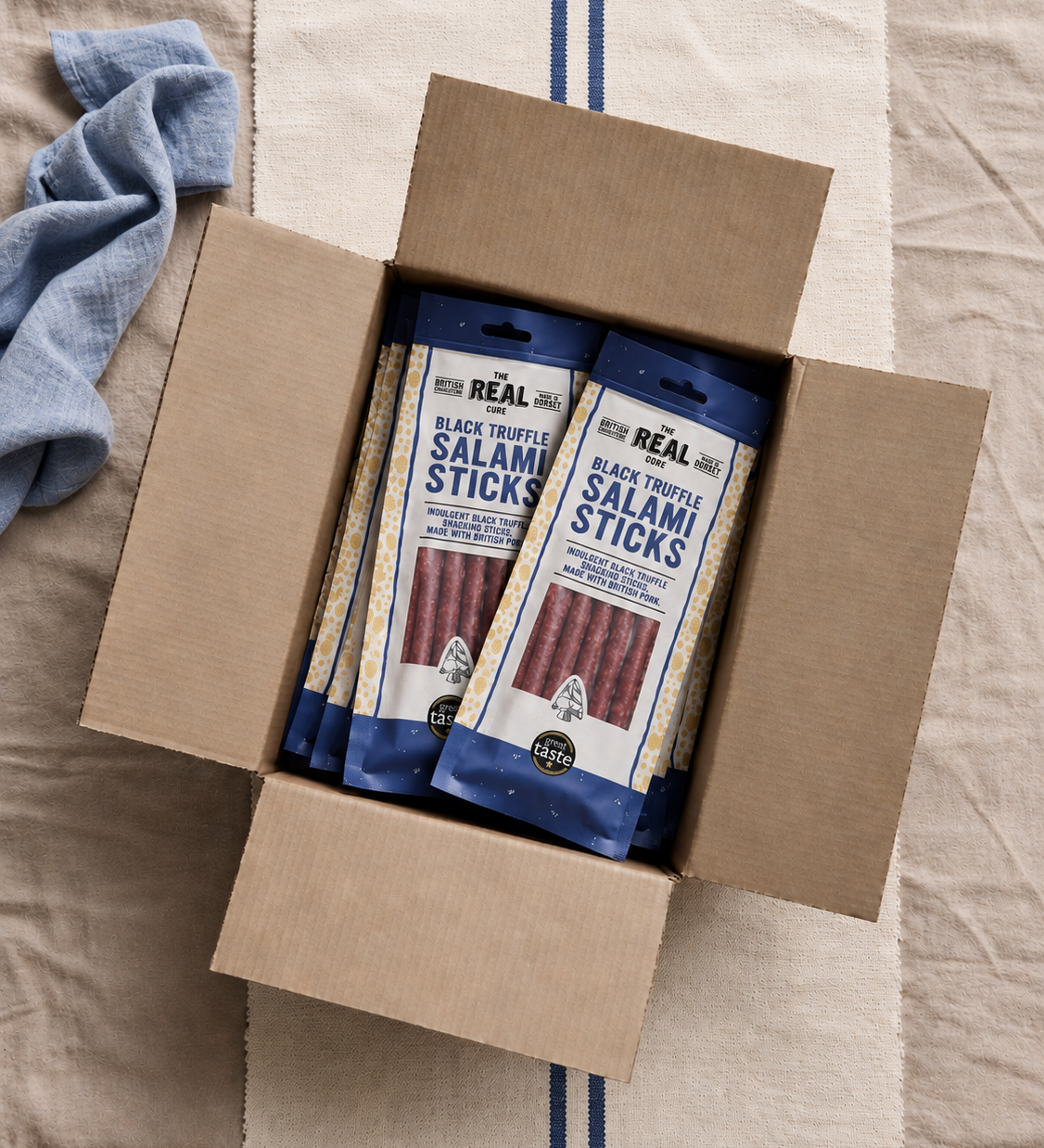 Black Truffle Salami in box of 12 packs