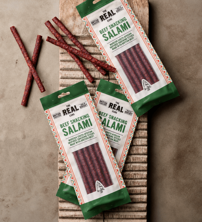 Pack of 3 beef snacking salamis