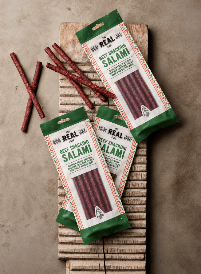 Pack of 3 beef snacking salamis