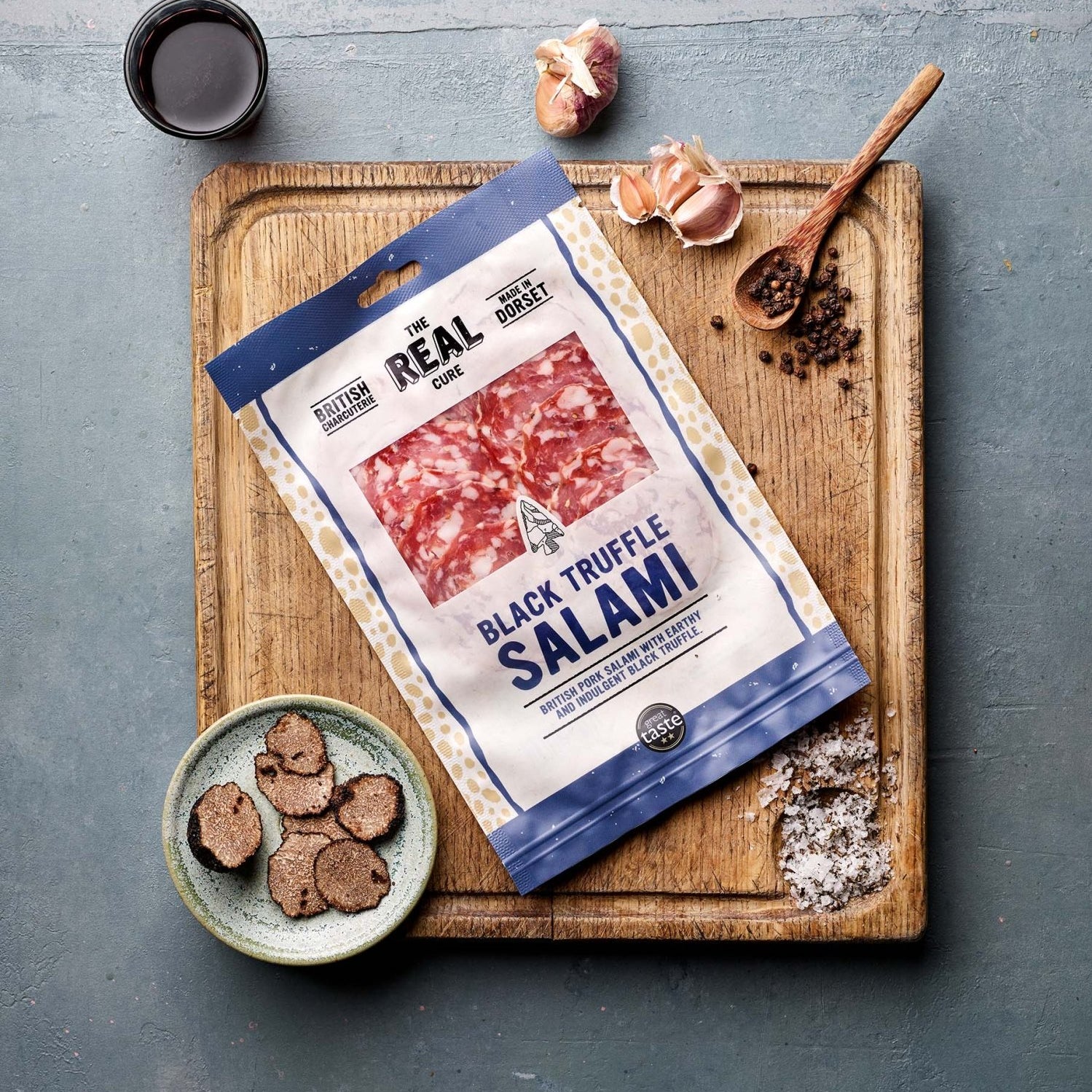 Black Truffle Salami Sliced - The Real Cure