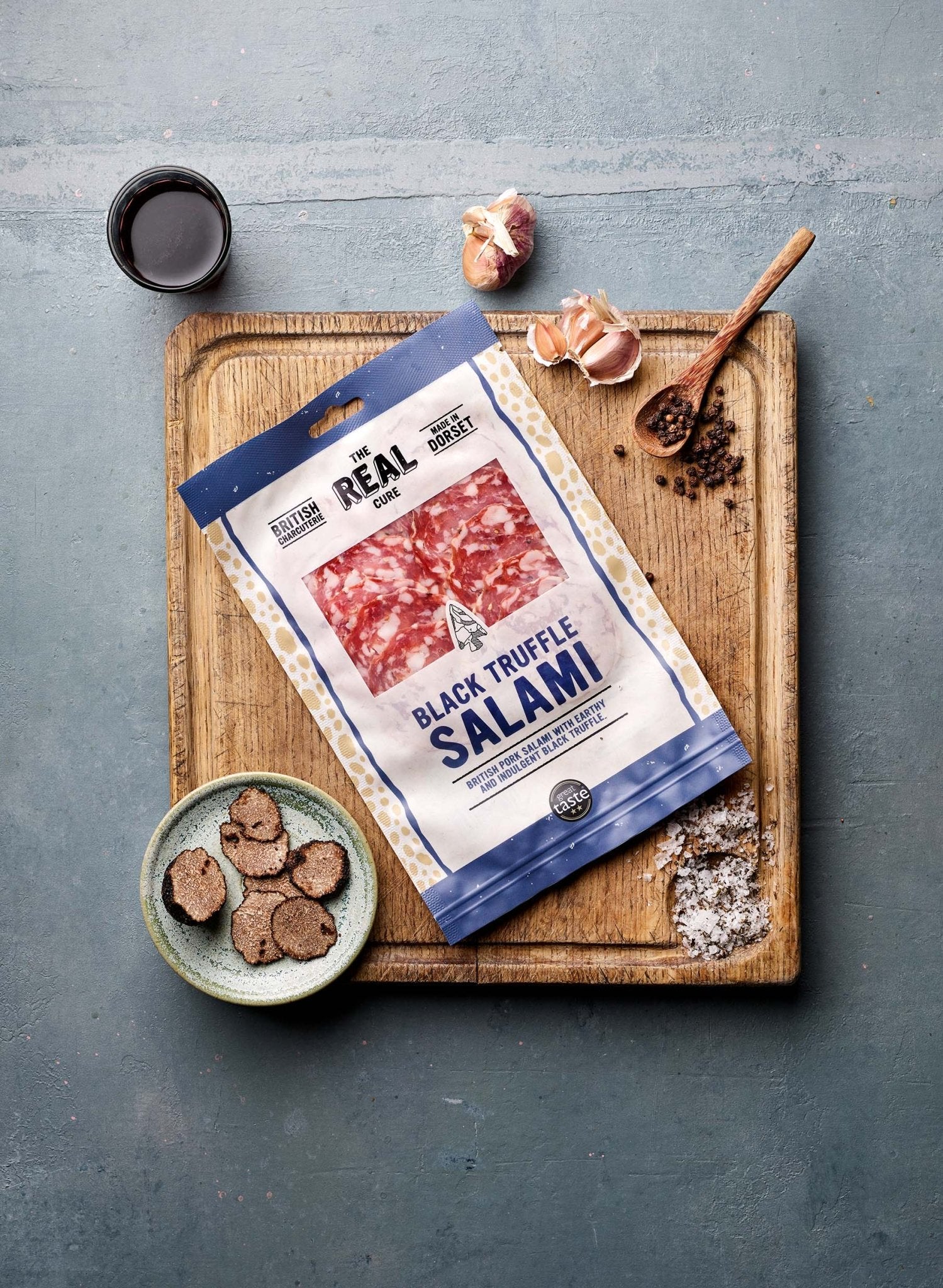 Black Truffle Salami Sliced - The Real Cure