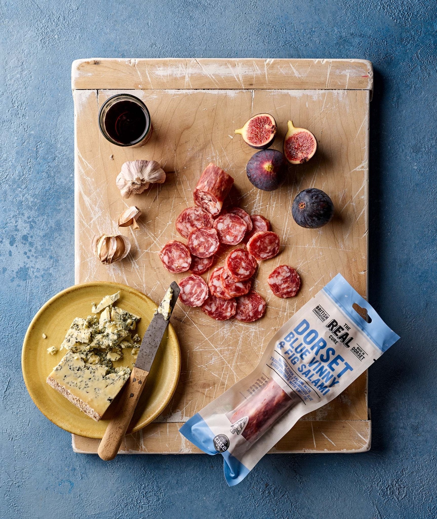 Dorset Blue Vinny & Fig Salami - The Real Cure