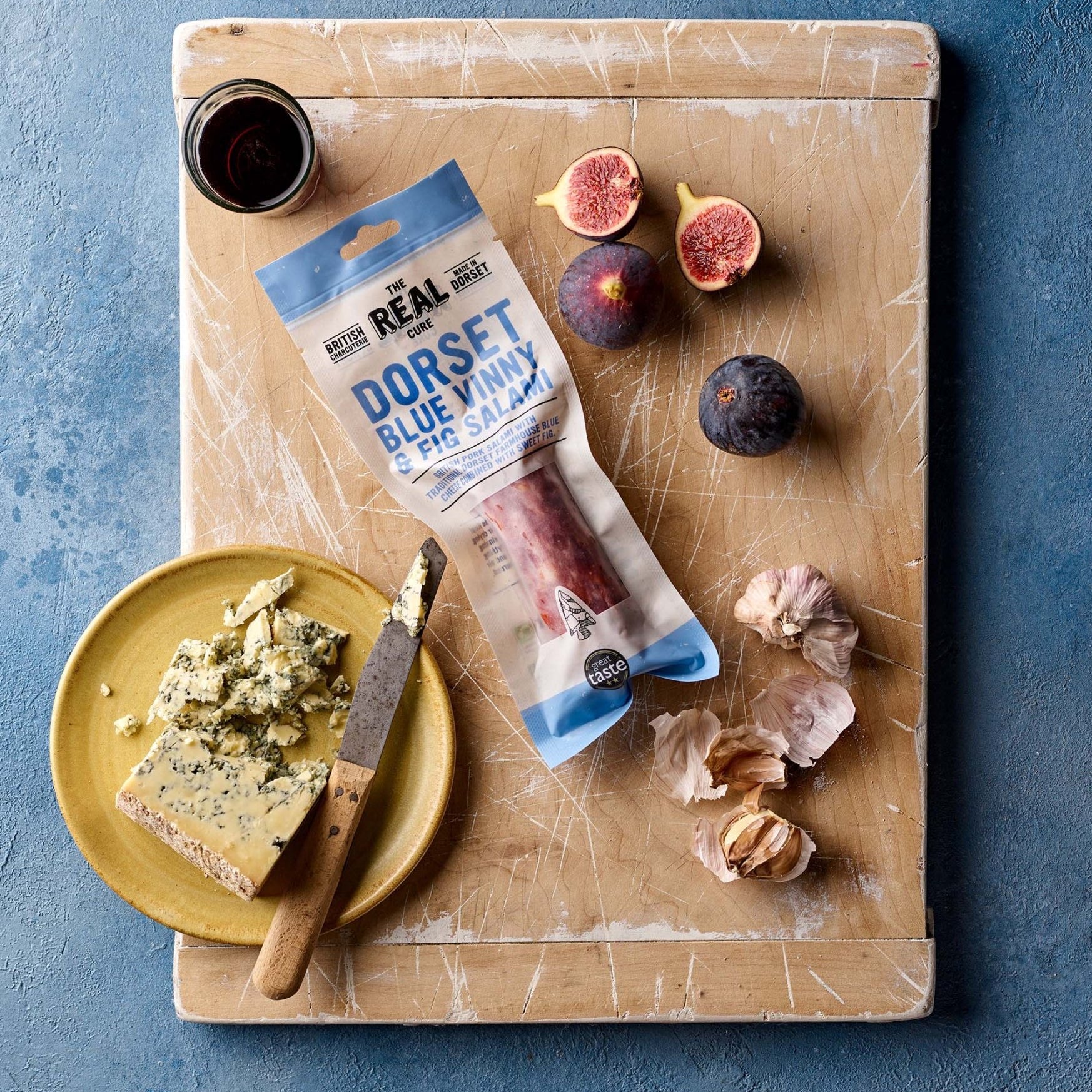 Dorset Blue Vinny & Fig Salami - The Real Cure