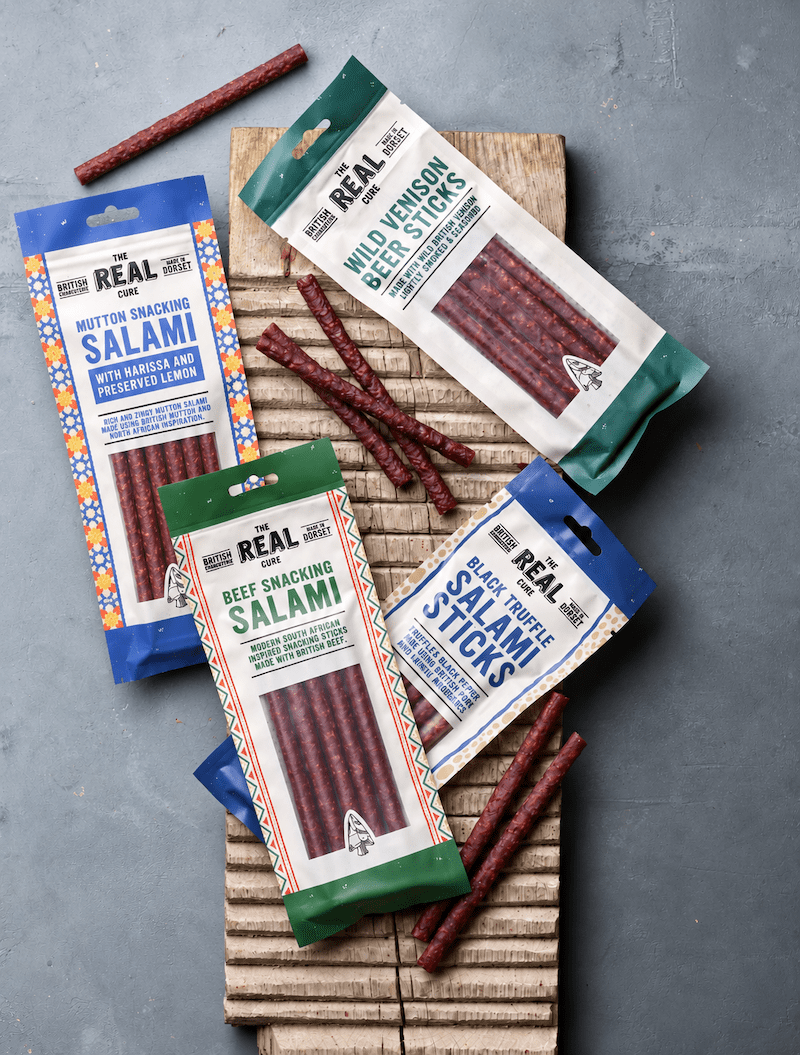 Pack of 4 snacking salamis
