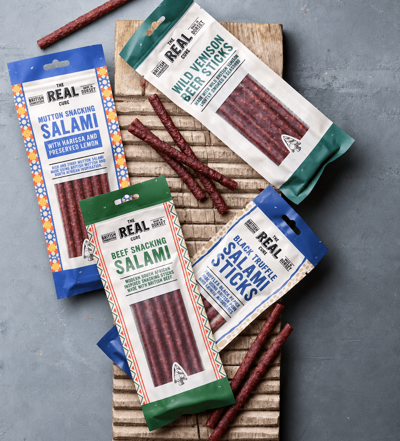 Pack of 4 snacking salamis
