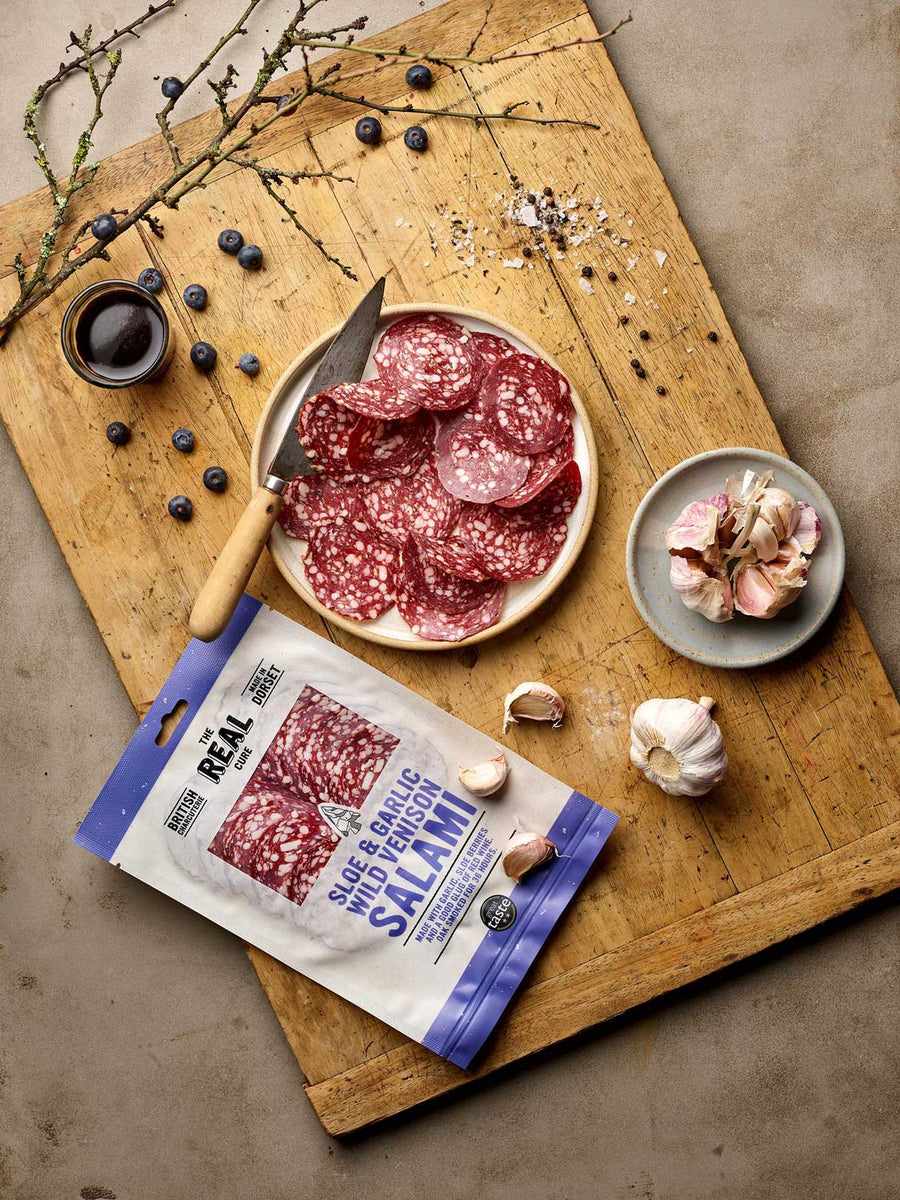 Sloe and Garlic Wild Venison Salami
