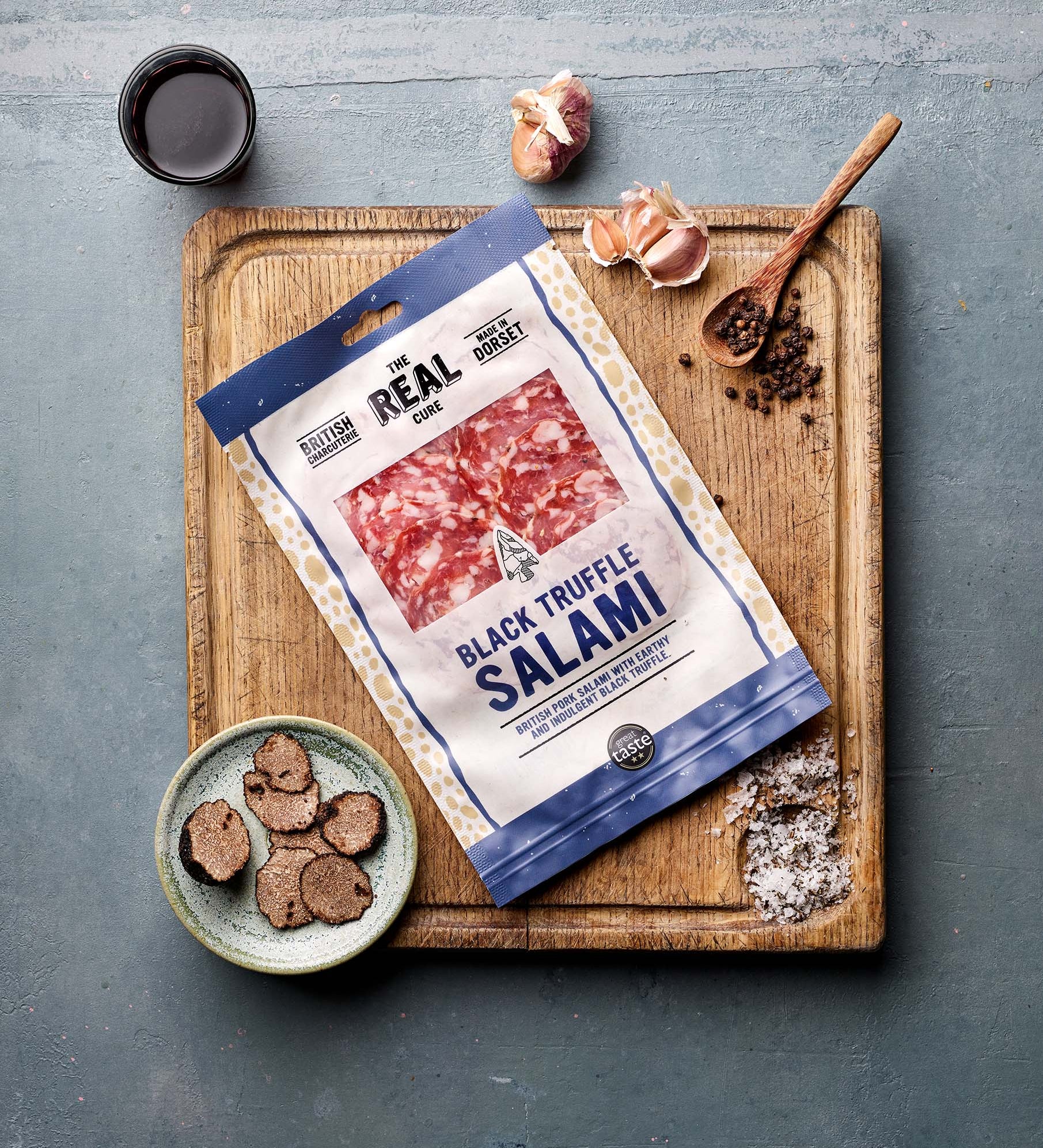Black Truffle Salami Sliced - The Real Cure
