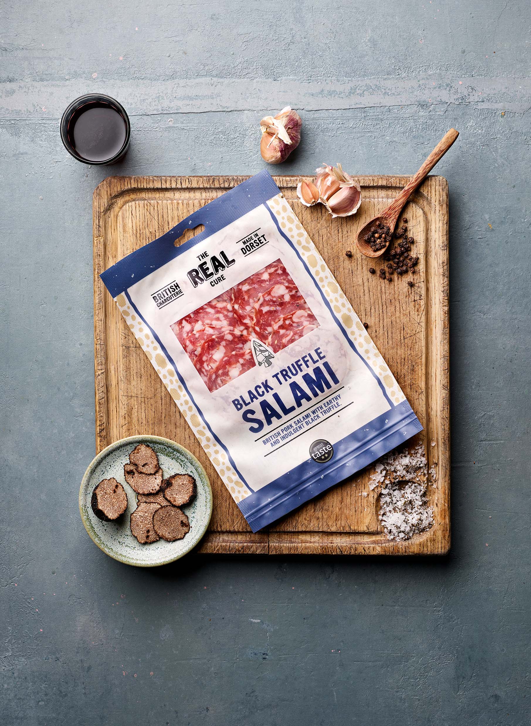 Black Truffle Salami Sliced - The Real Cure