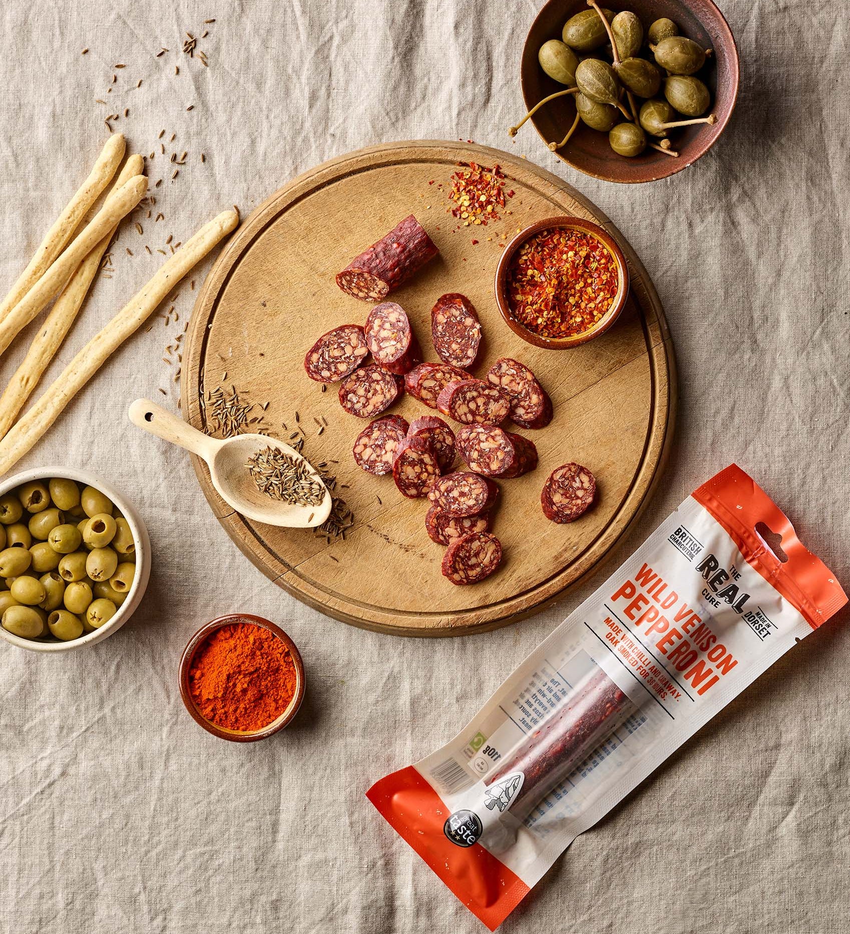 The Real Cure wild venison pepperoni 110g